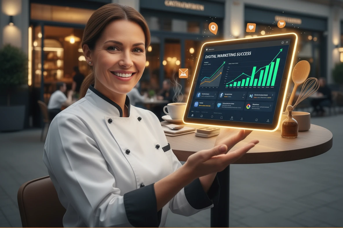 <p style="text-align:center;"><strong>Komplettpaket: </strong><br><strong>Online Werbung für die Gastro</strong></p>